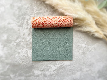 Damask Print Texture Roller |  Polymer Clay Roller | Clay Roller